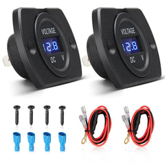Anina voltmeter with 12V-24V LED display for reliable vehicle voltage monitoring