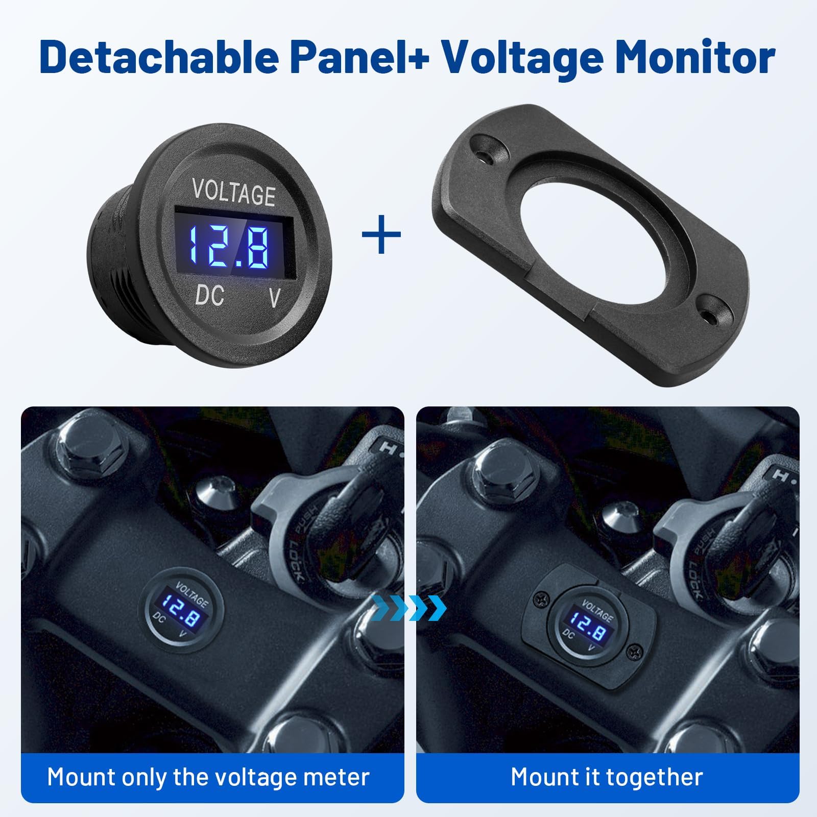 Anina voltmeter 29mm panel mount kit for quick, clean installation