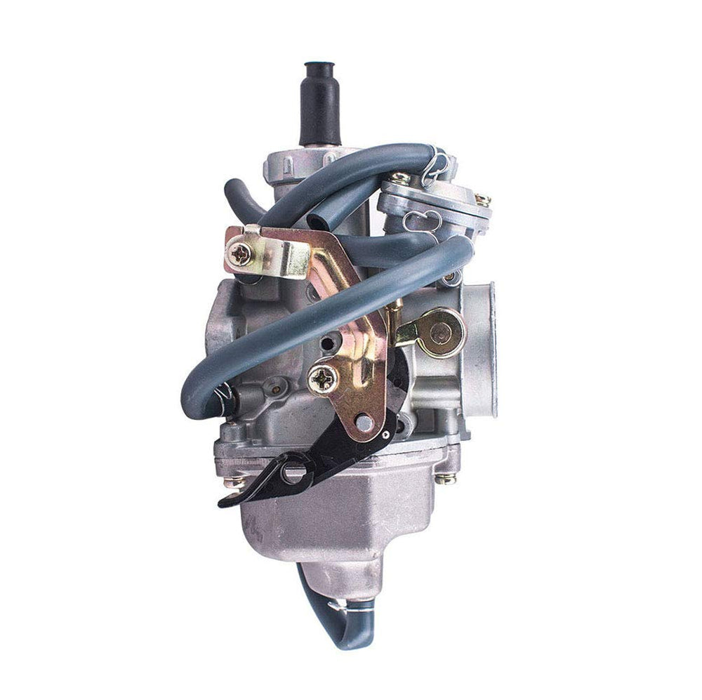 Aniro Moto 38 mm air filter mount and mounting area visible on carburetor.