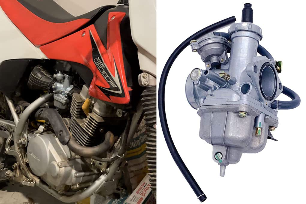 Aniro Moto package image showing carburetor and throttle cable together.
