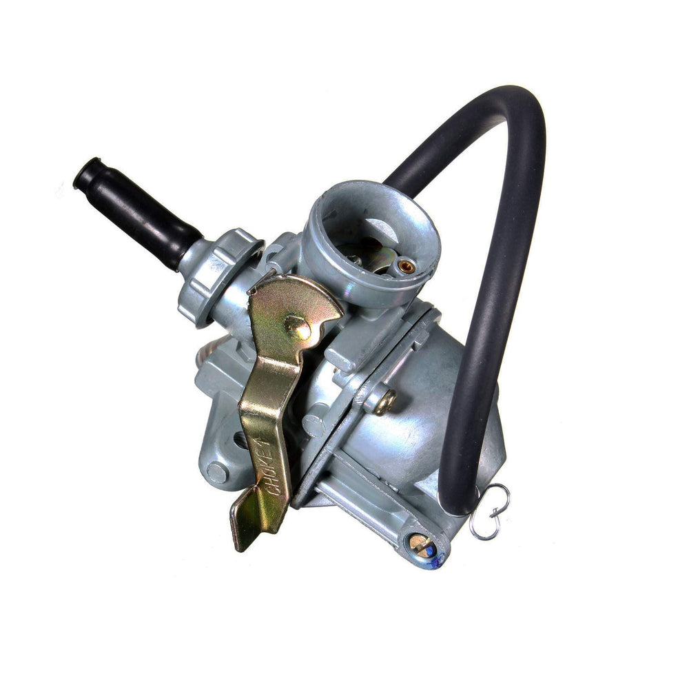 Aniro Moto CRF50 carburetor installed on engine demonstrating straightforward fitment and operation.