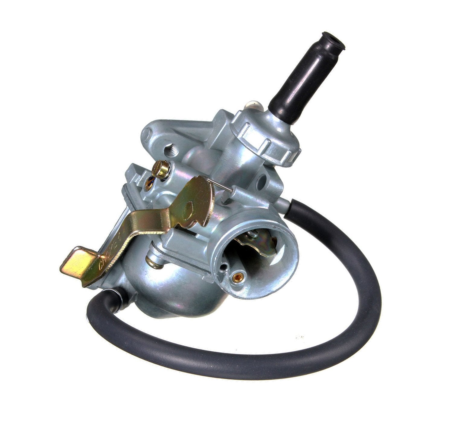 Aniro Moto CRF50 carburetor side view highlighting compact design for easy installation.