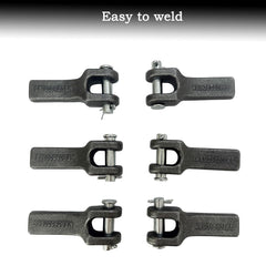 ANISUN safety chain anchor assembly closeup emphasizes robust weld-on design for long-term use