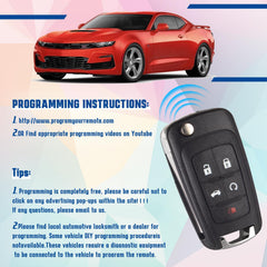 Aniterbo Chevrolet Equinox 5-button keyfob with remote start and trunk features.