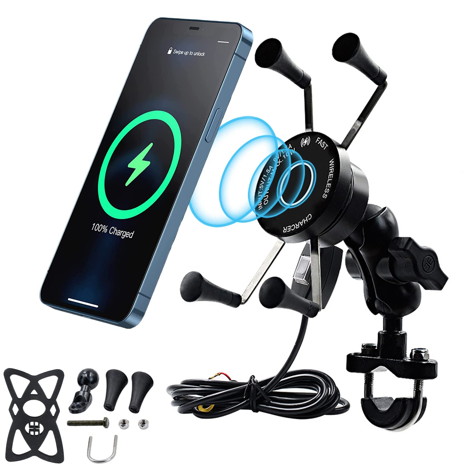 ANKBOY 15W fast charging adapter showing on-the-go wireless charging