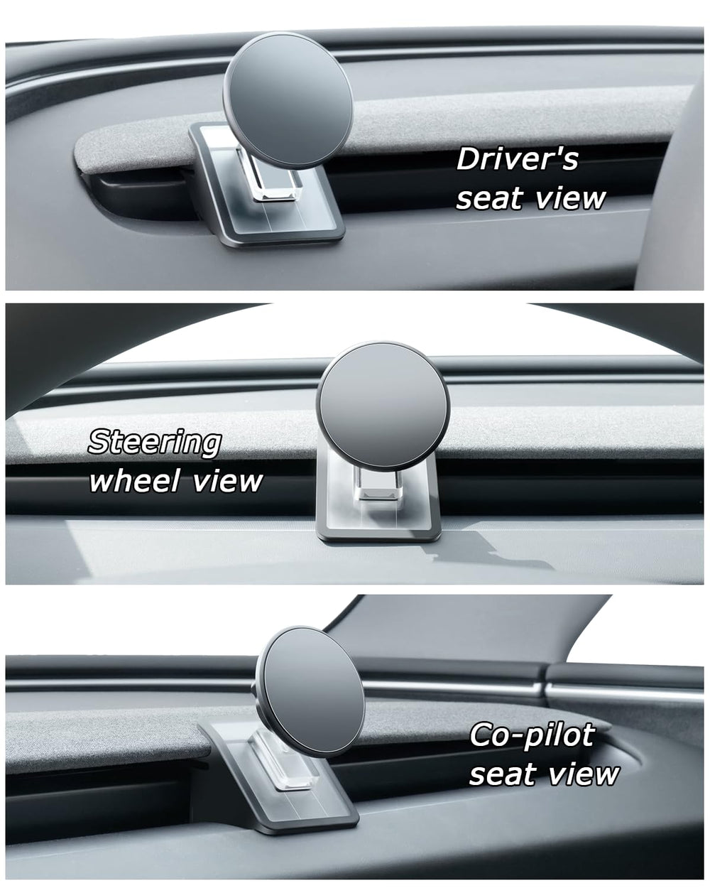 ANKEWAY magsafe compatible mount securely grips iPhone series.