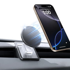 ANKEWAY Tesla vent mount securely holds a phone for hands-free navigation.