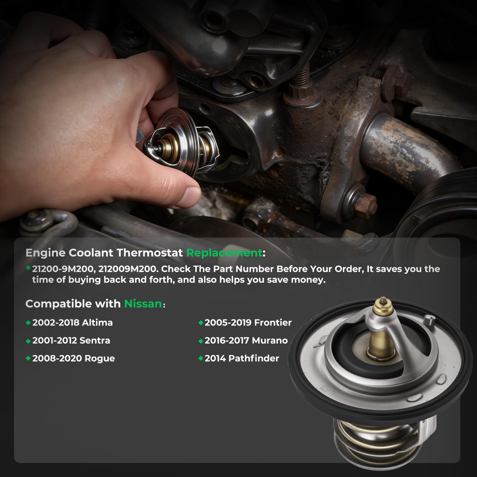 Anleecap thermostat for Infiniti QX60, precise regulation for steady operating temperature.