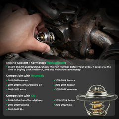 Anleecap thermostat packaging showing Nissan compatibility and part numbers.