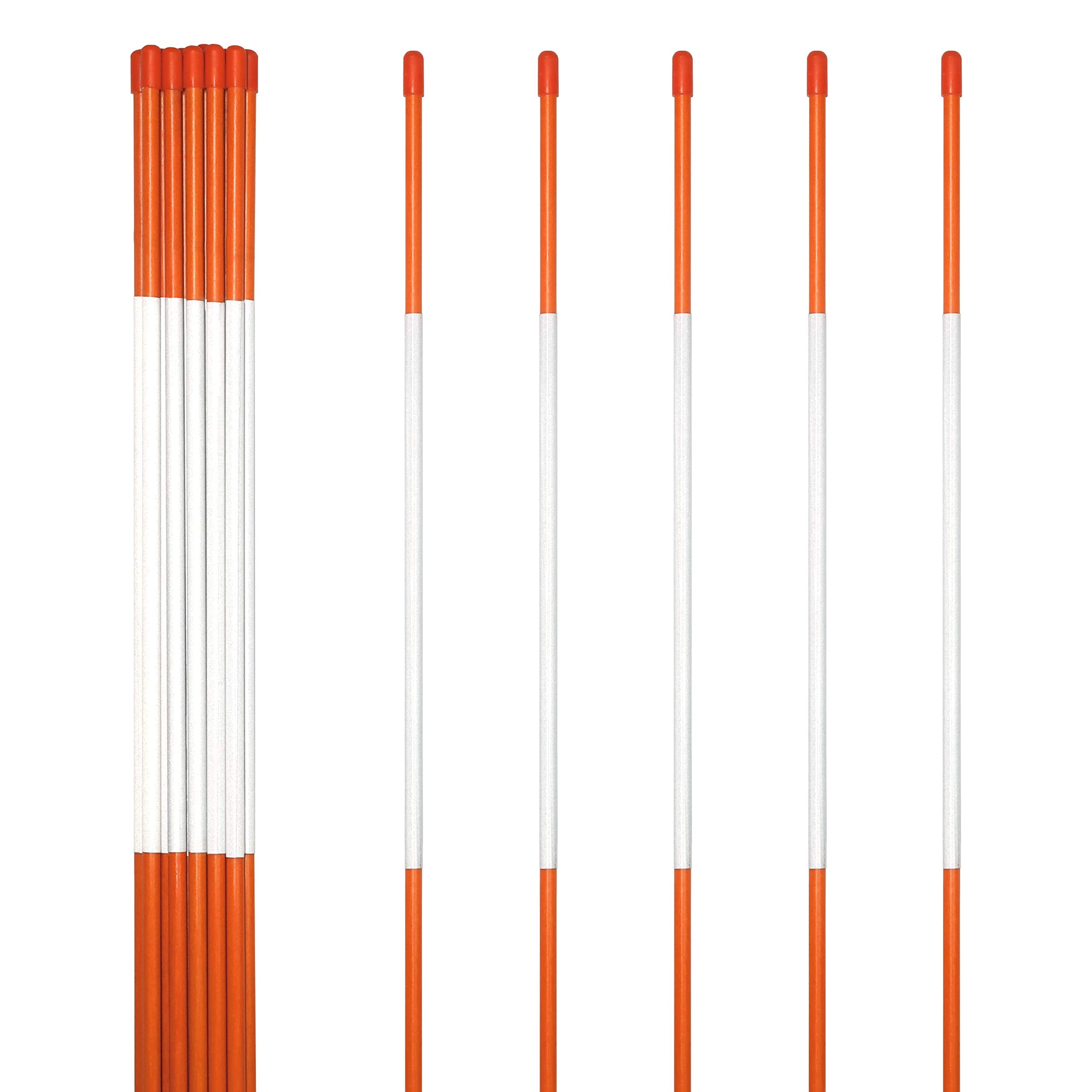 Anley 4ft driveway marker with reflective tape boosts nighttime visibility for safer parking.