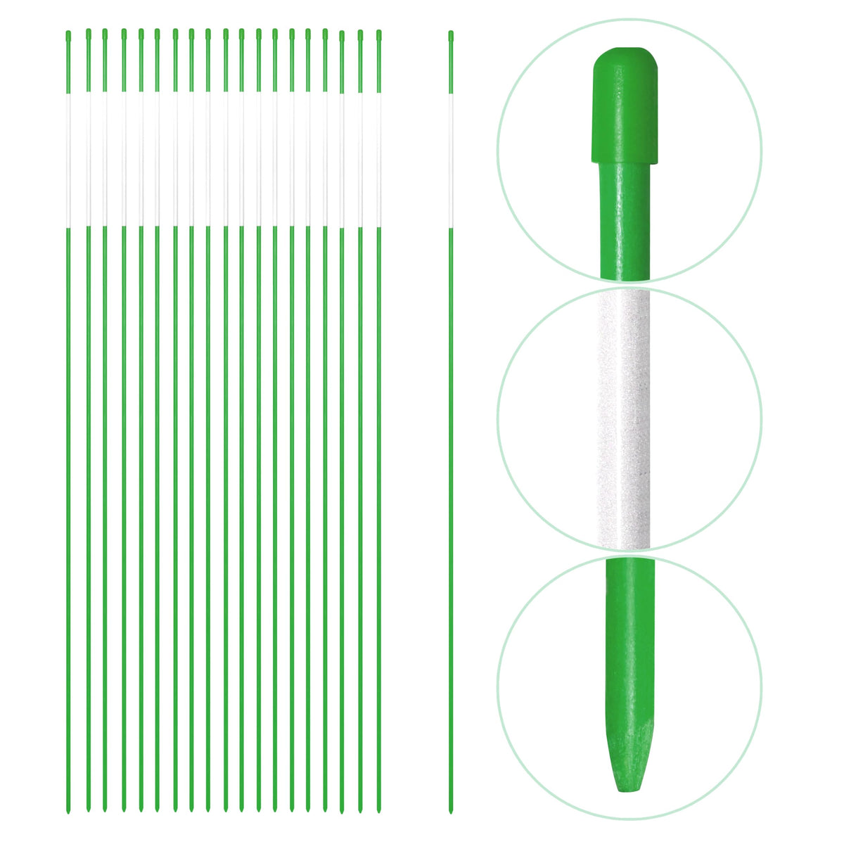 Anley driveway marker 4ft green for clear nighttime guidance.