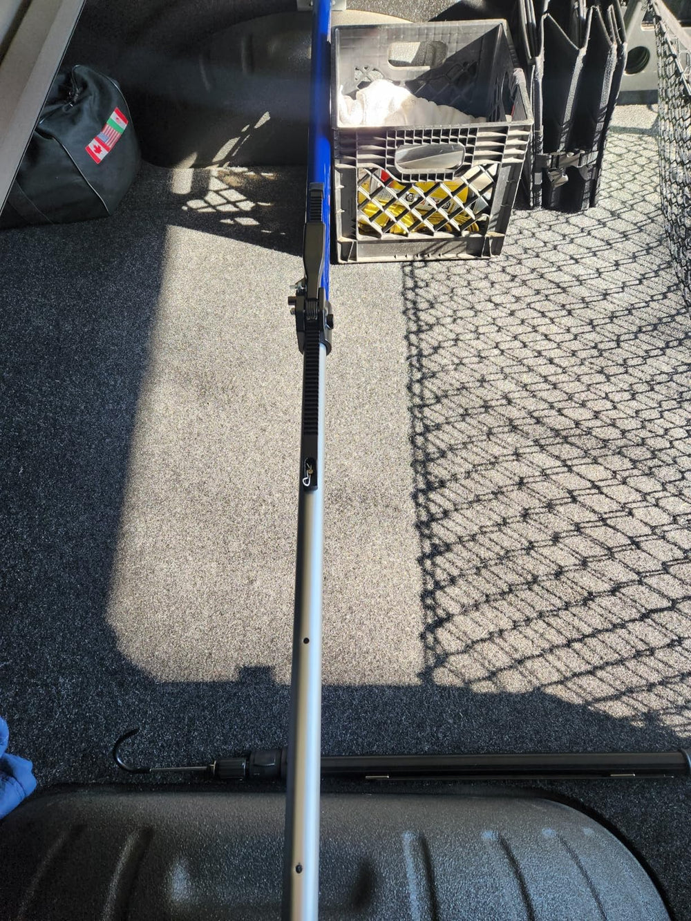 Iron handle detail on ANLU LOAD cargo bar showing rugged build