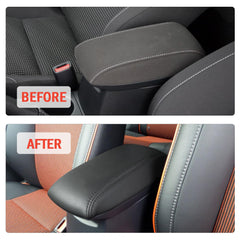 ANMOSVO armrest cover protecting against scratches and pet wear for Corolla interior.