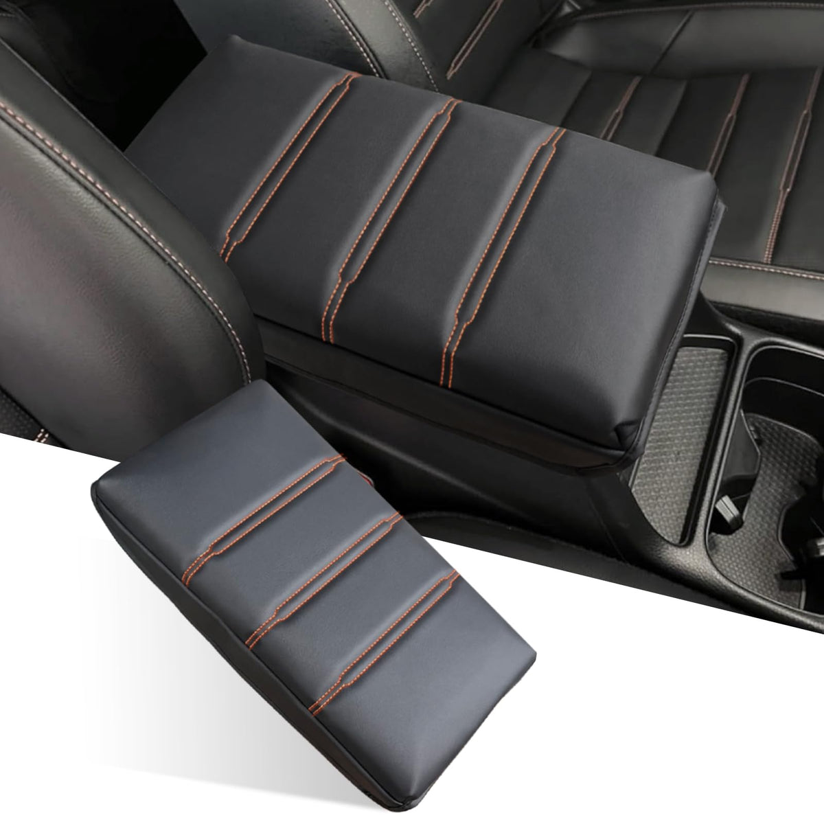 ANMOSVO CR-V center console cover front view protects against scratches and spills.
