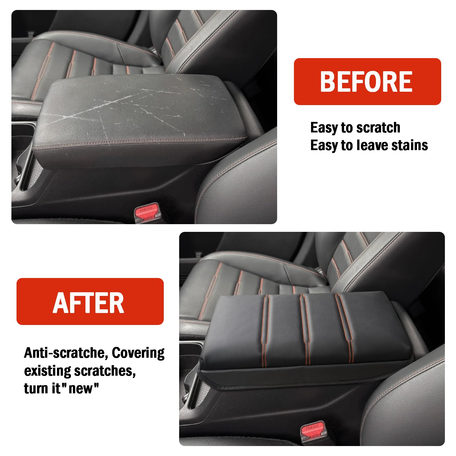 ANMOSVO CR-V center console cover side view shows precise fit for CR-V interior.