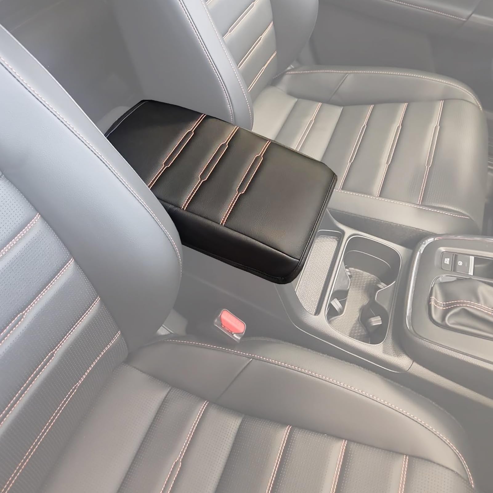 ANMOSVO CR-V center console cover with elastic straps stays aligned during daily use.