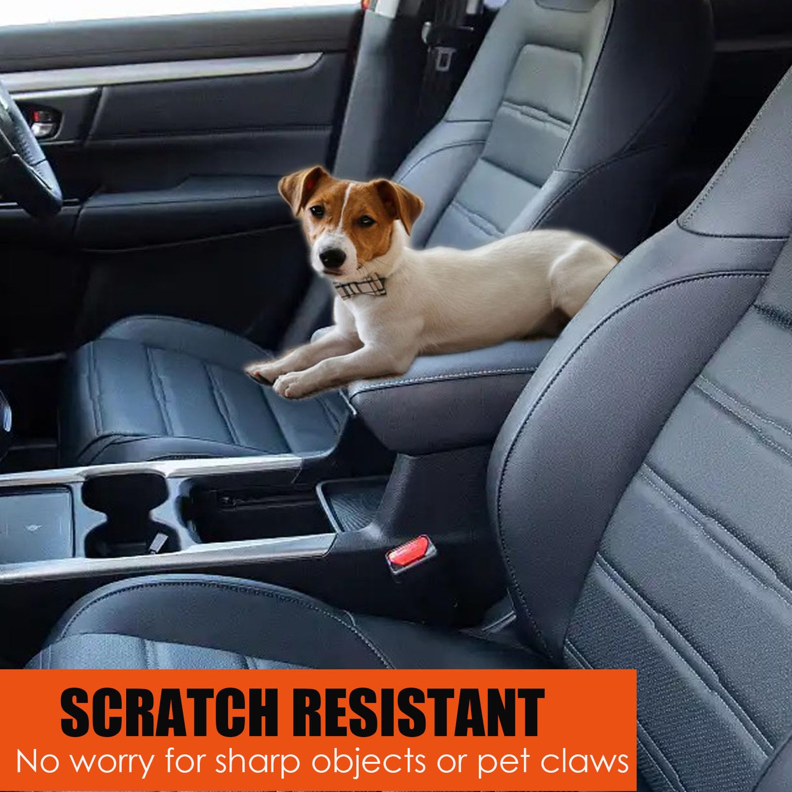 Interior upgrade with ANMOSVO black armrest cover for Honda CR-V
