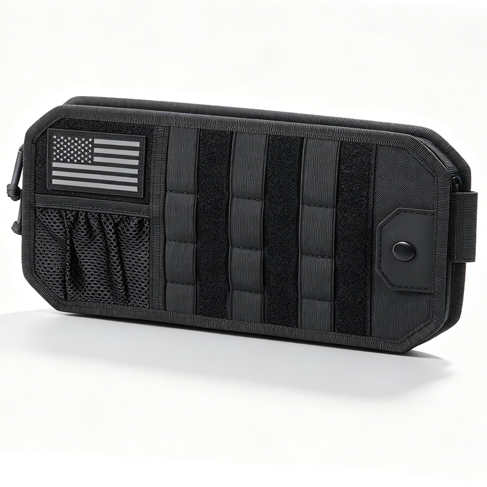 ANMUXI Molle car sun visor organizer main view showing clutter-free cabin