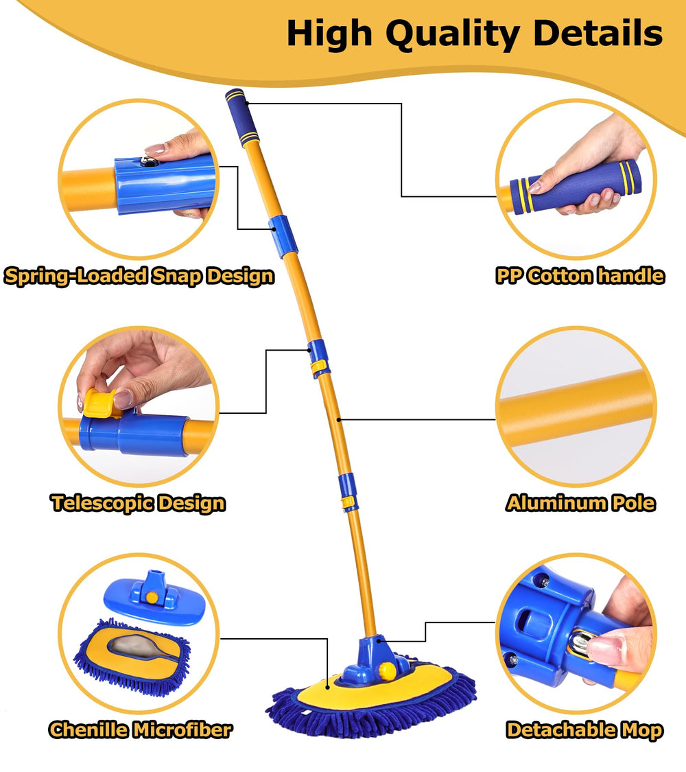 anngrowy car wash kit includes heads and pole for full tasks