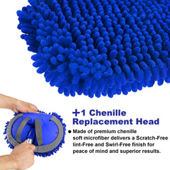 anngrowy anti-scratch microfiber head protects paint during cleaning.