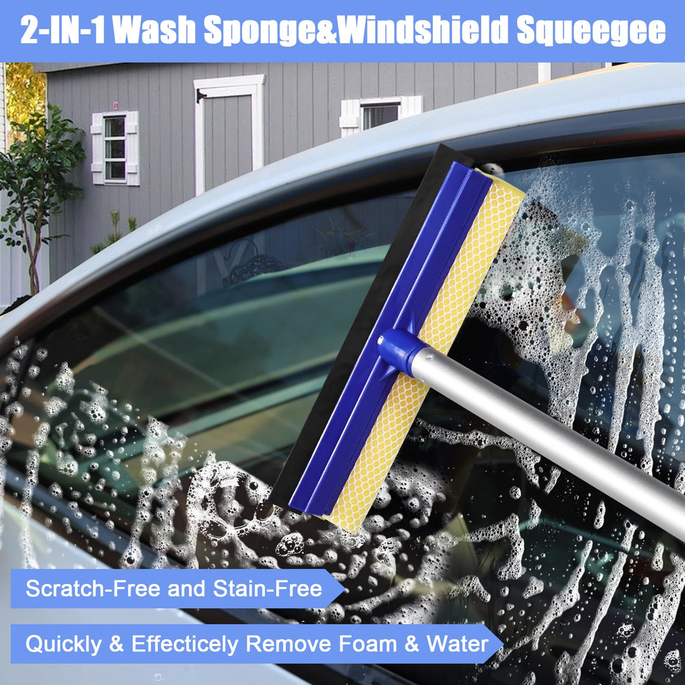 anngrowy dual-sided windshield squeegee for streak-free glass and mirrors.