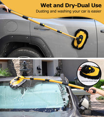 anngrowy sponge mop head for car wash safely removes grime without scratches.