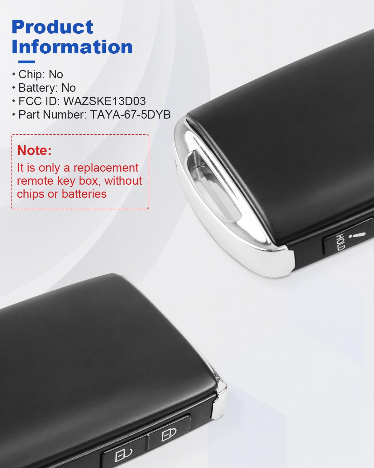 ANODZU CX3/CX5/CX9 remote shell side view shows precise fit for Mazda keys