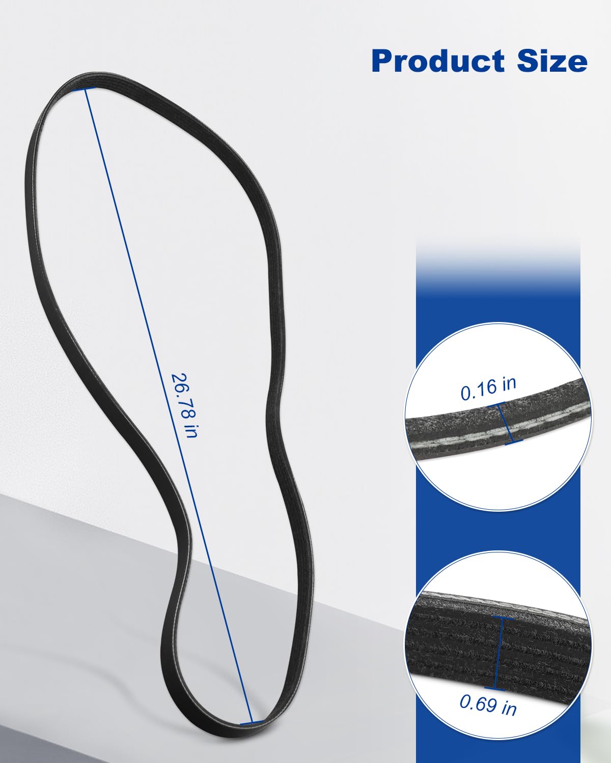 ANODZU serpentine belt packaging shows ready-to-install replacement.