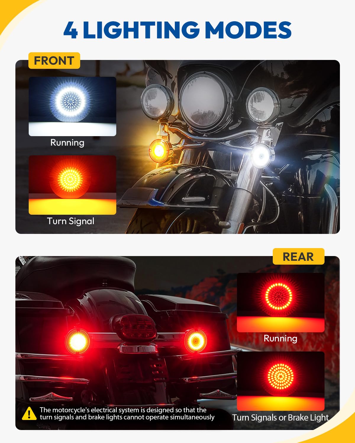 ANONEMOTO switchback front and rear lighting on Harley