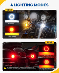 ANONEMOTO switchback front and rear lighting on Harley