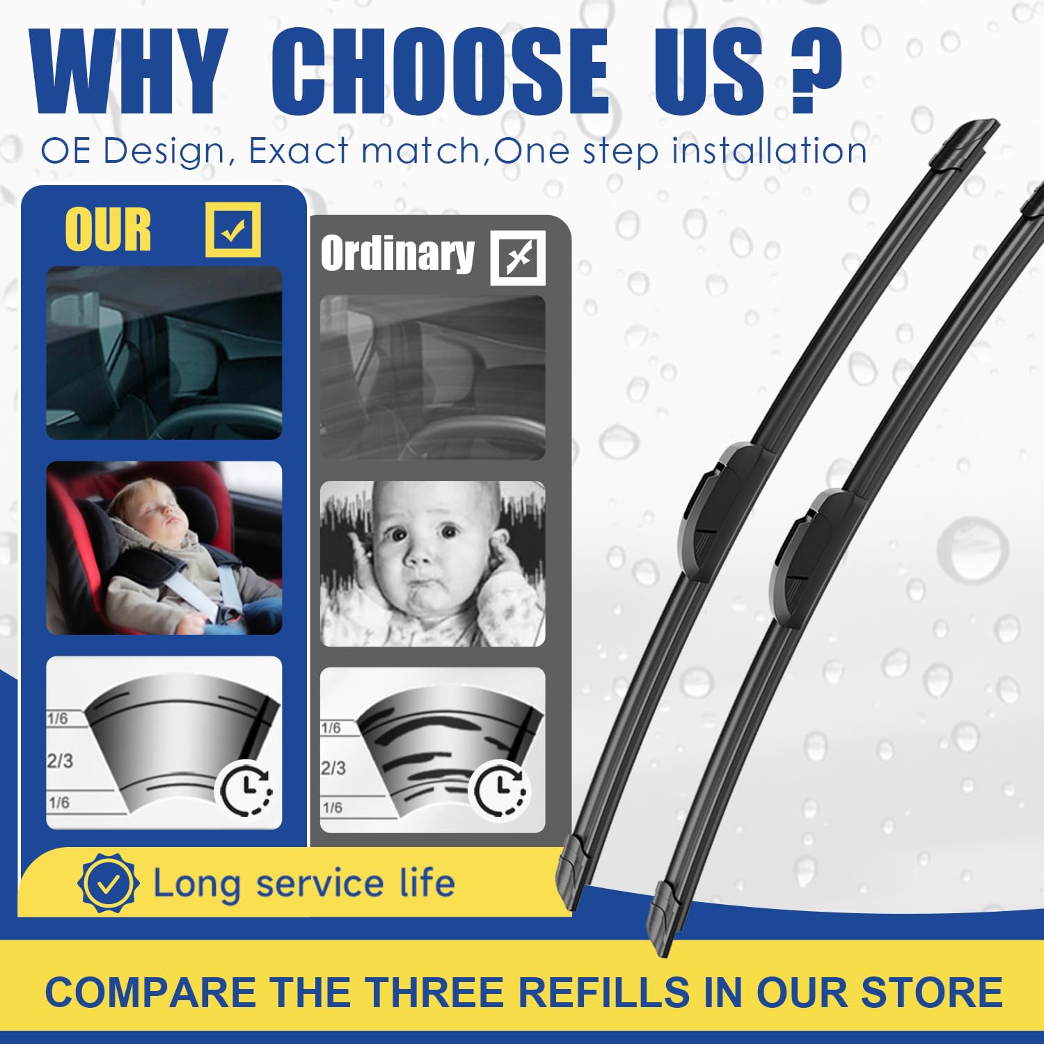 ANRDDO 20-inch wiper blade close-up for even pressure.