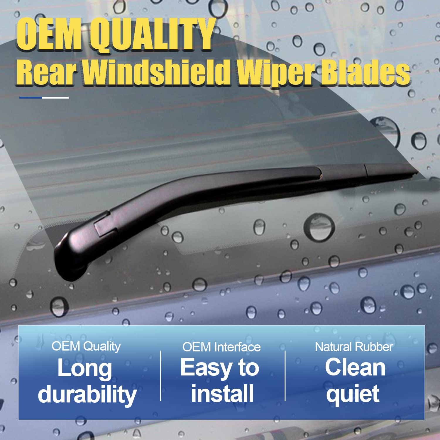 ANRDDO wipers in rain delivering consistent wipe.
