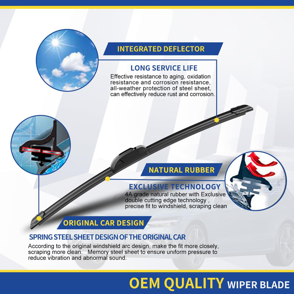 ANRDDO RX wiper spoiler close-up; wind-resistant design at speed