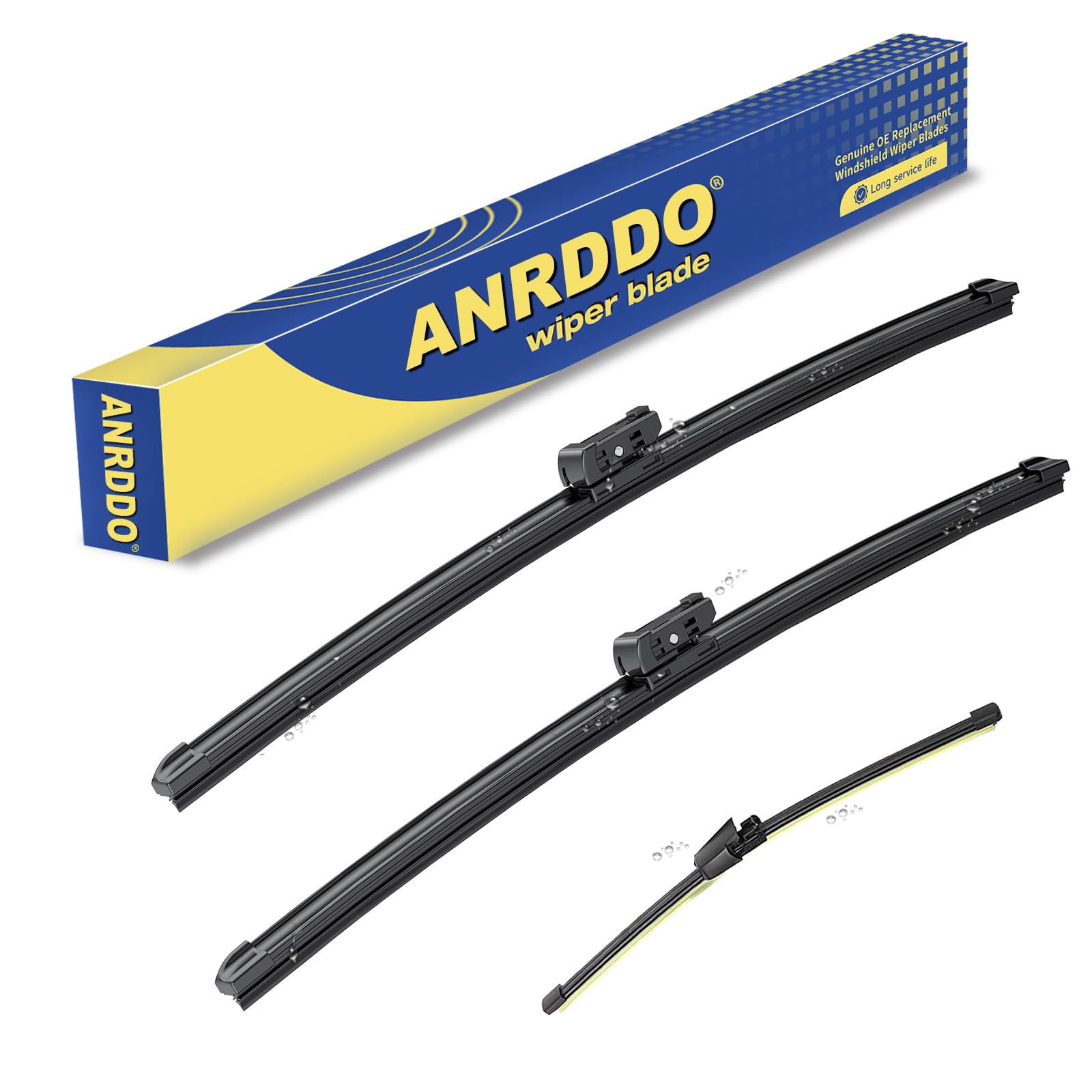 ANRDDO Tiguan wiper blades 24/21/13 inches front view for clean visibility