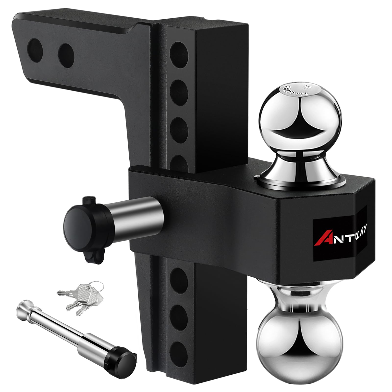 ANTbay adjustable trailer hitch with 2-inch receiver enables versatile truck towing
