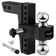 ANTbay adjustable trailer hitch with 2-inch receiver enables versatile truck towing