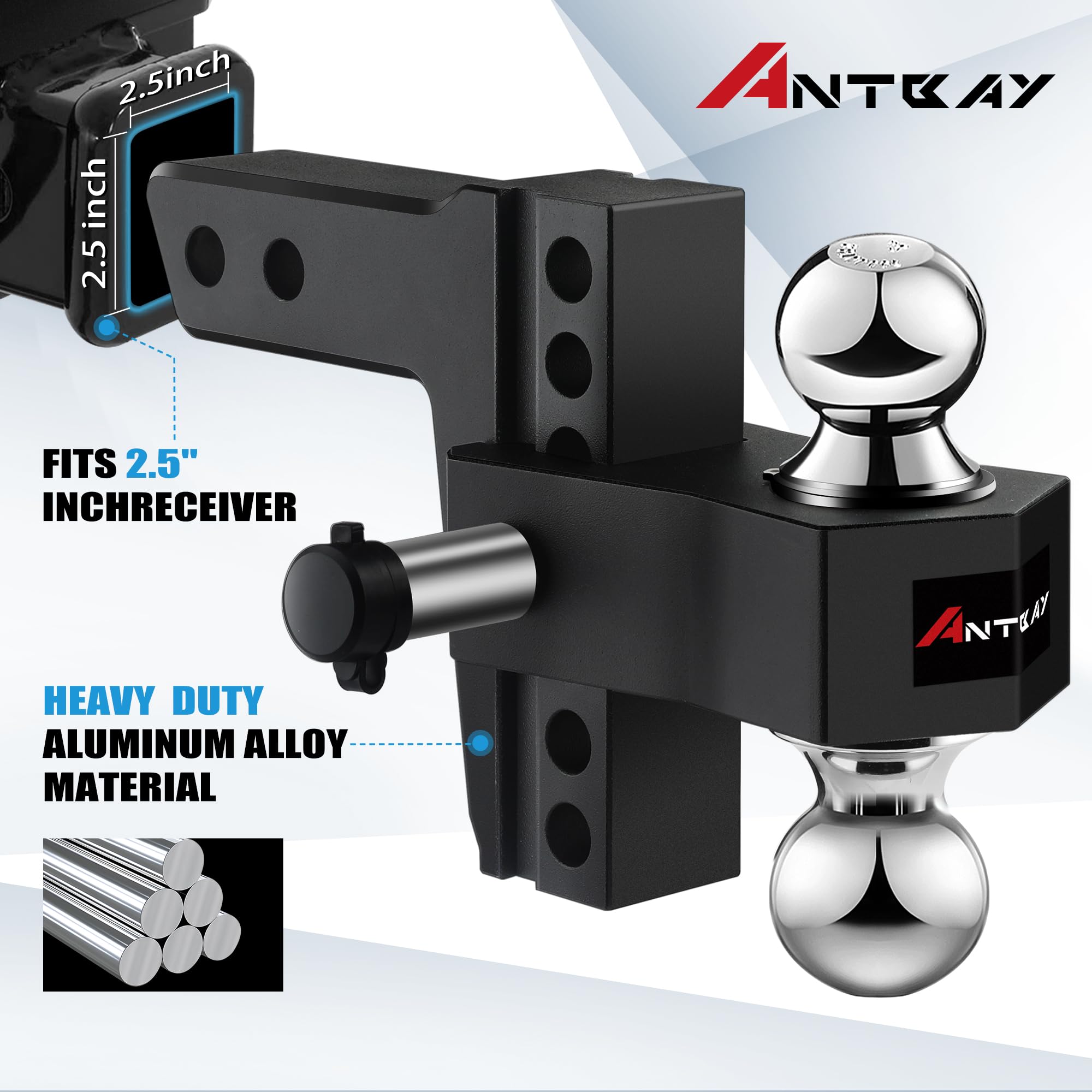 ANTbay aluminum hitch body highlighting corrosion-resistant construction