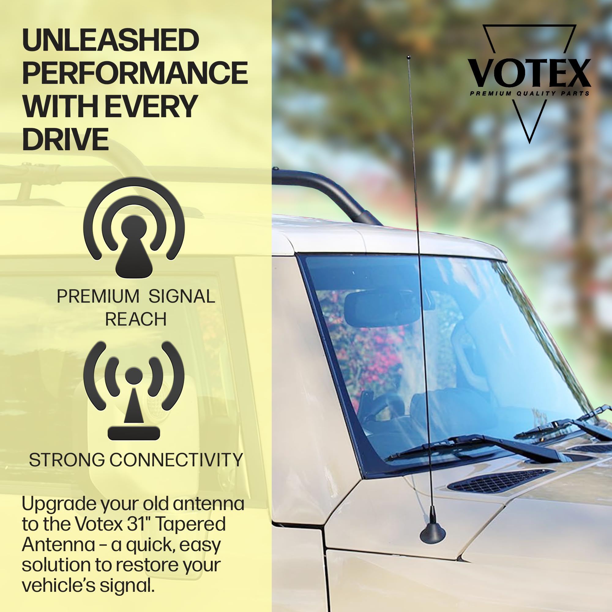 AntennaMastsRus wind noise cancellation coil shown reducing highway whistle during driving