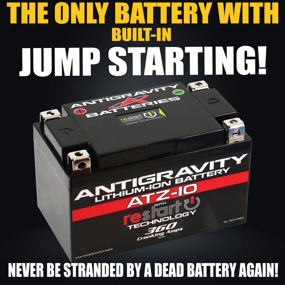 Antigravity AG-ATZ-10-RS terminal assembly shows sturdy connections for jump-start readiness.