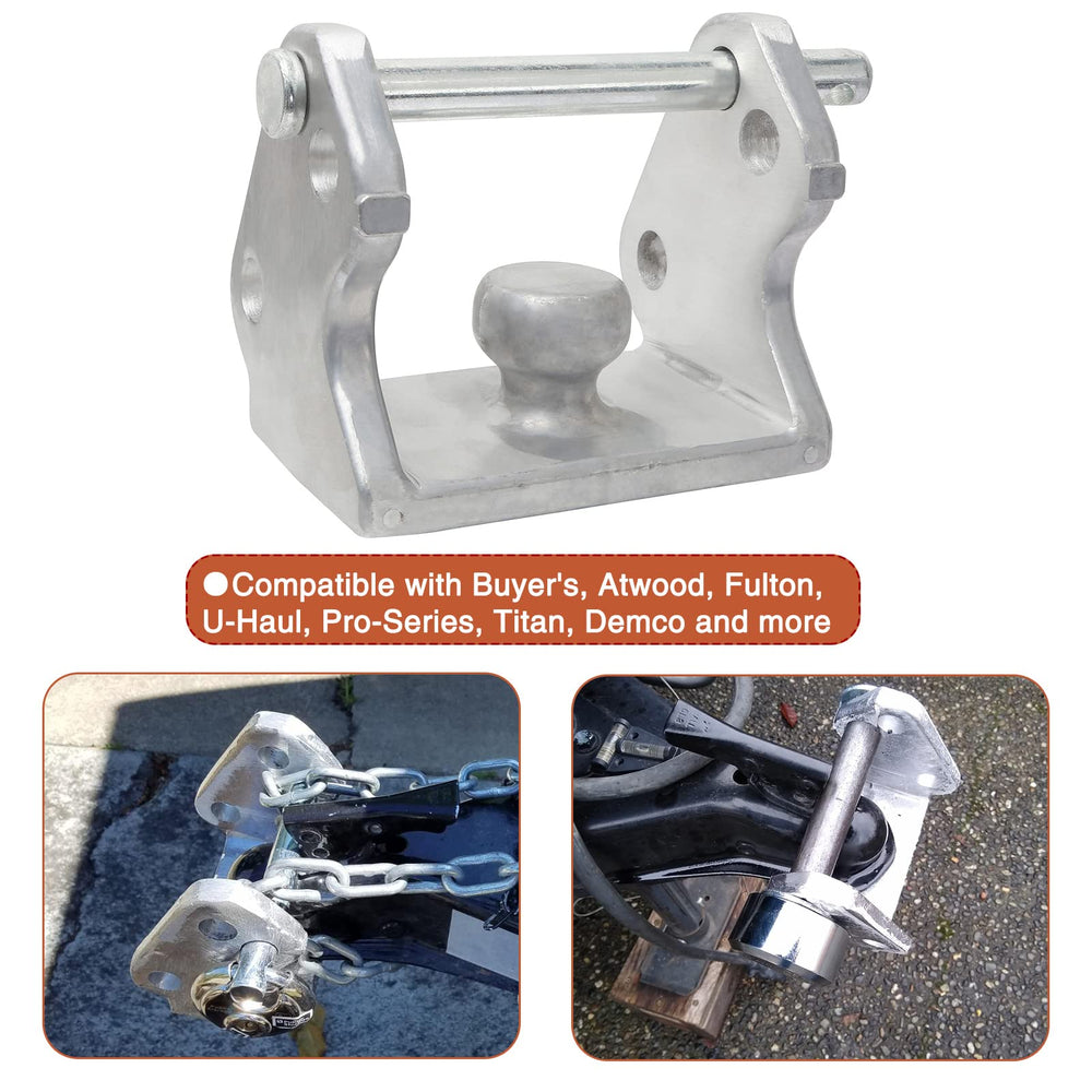 Antivanl hardened steel locking rod for lasting trailer security.