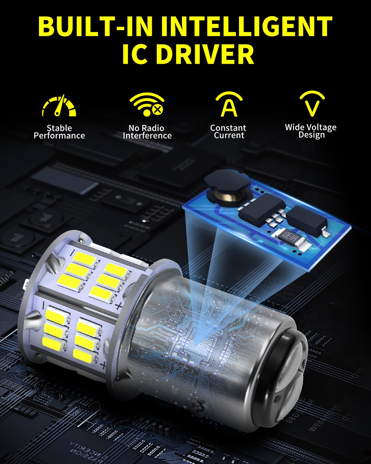Antline 12V-24V DC compatibility supports RV, car, and trailer lighting.