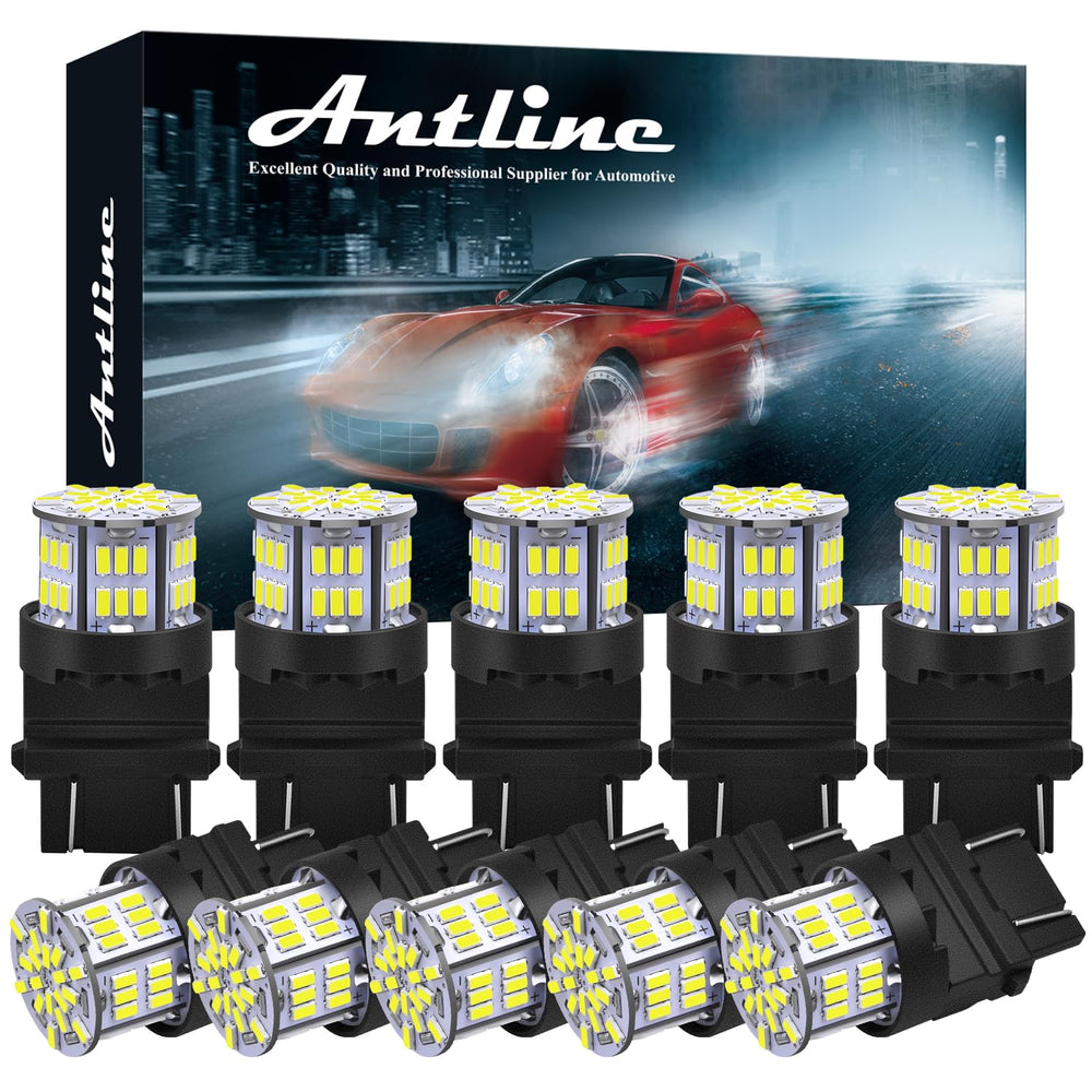 Antline pack of 10 LED bulbs, front view, bright interior lighting for vehicles.