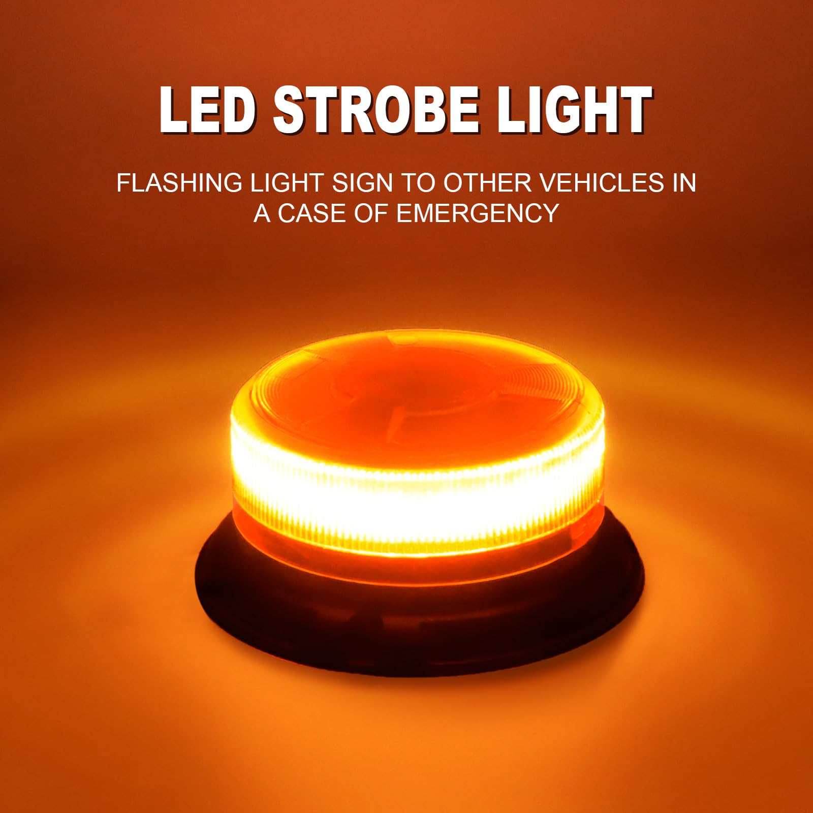 AnTom 12-24V compatible LED strobe provides universal plug-and-play vehicle compatibility.