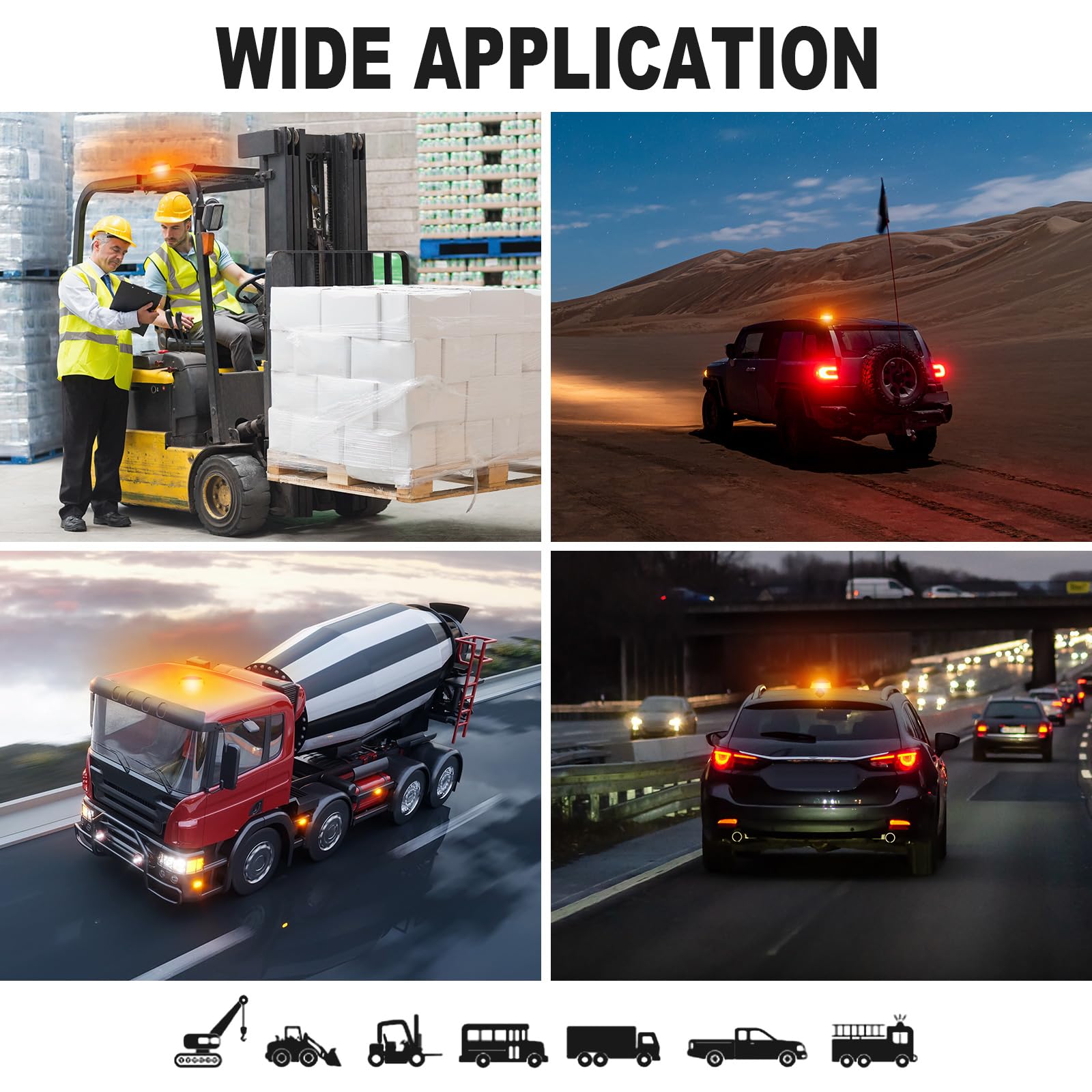 AnTom LED beacon offers up to 50,000 hours of life.
