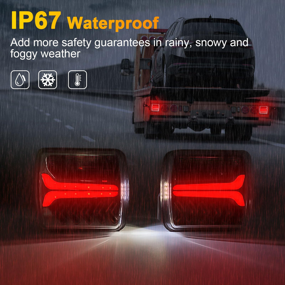 AnTom 7-pin transmitter synchronizes running, brake, and turn signals.