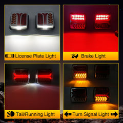 AnTom rechargeable LED tail lights with magnetic mount for quick attachment.