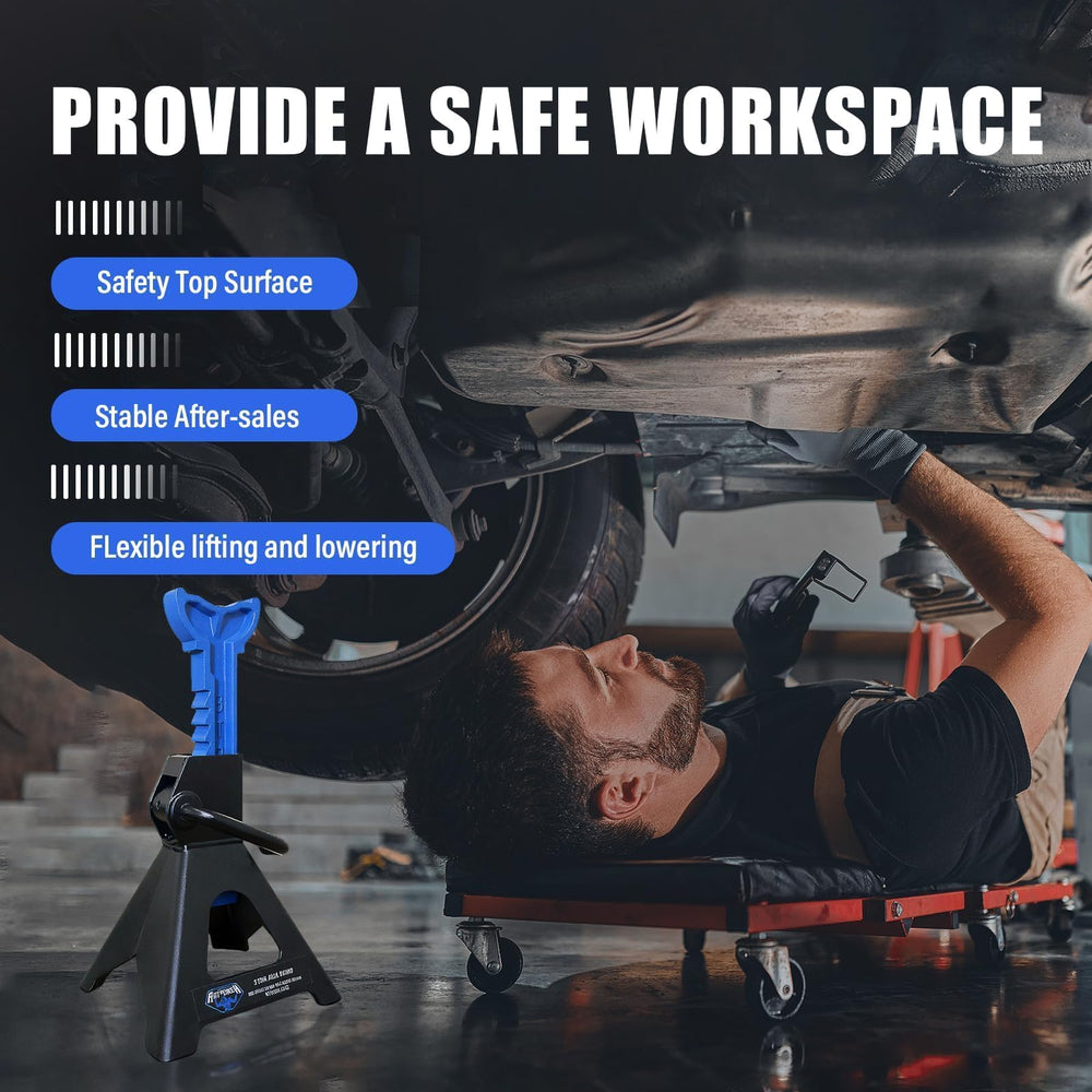 ANTPOWER jack stand garage-ready pair for easy setup and storage