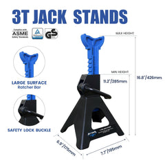 ANTPOWER jack stand saddle closeup distributes weight evenly