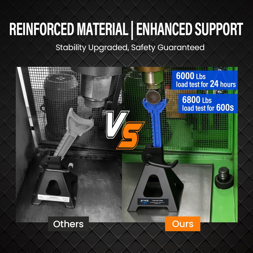 ANTPOWER jack stand self-locking ratchet for secure height