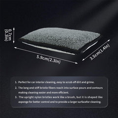 ANTSHINY duo-side pad with fiber and bristle for efficient scrubbing on tough grime.